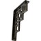 Ekena Millwork Eris Wrought Iron Bracket, (Single center brace), Antiqued Warm Silver 1 1/2"W x 5 1/2"D x 8"H BKTM01X05X08SERAWS - alternate 1